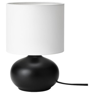 IKEA TVÄRFOT Table lamp, black, white, Ikea Outlet | 2875TDNMU