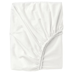 IKEA ULLVIDE fitted sheet, Full/Double White, Ikea Outlet | 2358NDCQM