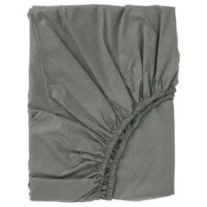 IKEA ULLVIDE fitted sheet, King Gray, Ikea Outlet | 4952ACVZR