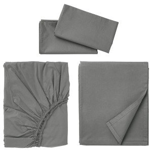 IKEA ULLVIDE sheet set, Full/Double Gray, Ikea Outlet | 1497YXUBF