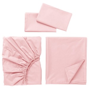 IKEA ULLVIDE sheet set, Full/Double Light Pink, Ikea Outlet | 1804BMUKI