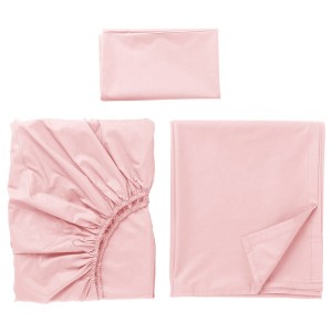 IKEA ULLVIDE sheet set, Twin Light Pink, Ikea Outlet | 7192LVRCK