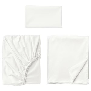 IKEA ULLVIDE sheet set, Twin White, Ikea Outlet | 9862UTAHP
