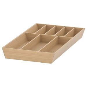 IKEA UPPDATERA flatware tray, 12x19 ½ in Light Bamboo, Ikea Outlet | 0975FQBTU
