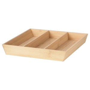 IKEA UPPDATERA flatware tray, 15x12 in Bamboo, Ikea Outlet | 1253DXYLP
