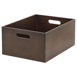IKEA UPPDATERA storage box, 9 ½x12 ½x6 in Dark Bamboo, Ikea Outlet | 0273JCSUB