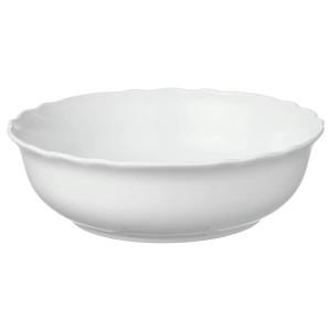 IKEA UPPLAGA serving bowl, white, 10 in, Ikea Outlet | 4928GMQYJ