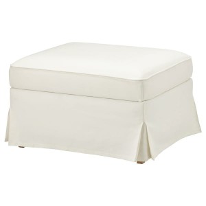 IKEA UPPLAND cover for ottoman with storage Blekinge White, Ikea Outlet | 5731CAMLT
