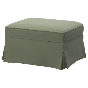 IKEA UPPLAND ottoman with storage Hakebo Gray / Green, Ikea Outlet | 1743IBZQR