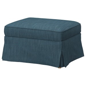 IKEA UPPLAND ottoman with storage Hillared Dark Blue, Ikea Outlet | 4251ZYPUA