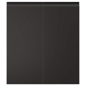 IKEA UPPLÖV 2-p door/corner base cabinet set, left-handed, 13x30 in Matte Anthracite, Ikea Outlet | 6537HTZVQ