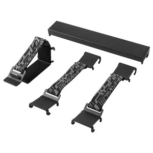 IKEA UPPSPEL 4-piece pegboard accessories set, dark gray, Ikea Outlet | 4510QZSIJ