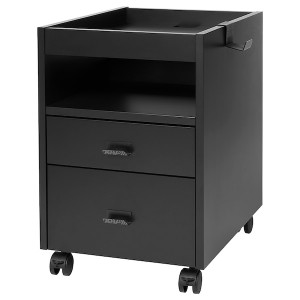 IKEA UPPSPEL drawer unit on casters, black, 15 3/4x22 7/8 in, Ikea Outlet | 8042KQDUZ