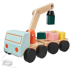 IKEA UPPSTÅ crane with blocks, multicolor/beech, Ikea Outlet | 0926OWZTC