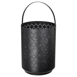 IKEA URSKILJA lantern for block candle, black, 8 ¾ in, Ikea Outlet | 3098SBIQC