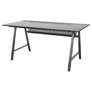 IKEA UTESPELARE gaming desk, 63x31 1/2 in Black, Ikea Outlet | 3916PTLQA