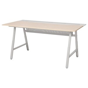 IKEA UTESPELARE gaming desk, 63x31 1/2 in Ash Effect / Gray, Ikea Outlet | 9502MOUKB