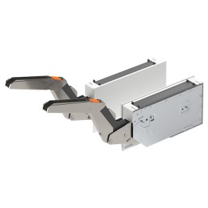 IKEA UTRUSTA hinge w/damper for horizontal door, white, 2 pack, Ikea Outlet | 4069LRZGK