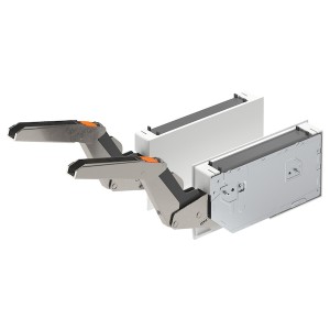 IKEA UTRUSTA hinge/push-open for horizontal door, white, 2 pack, Ikea Outlet | 4195QUSTP
