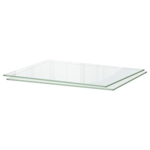 IKEA UTRUSTA shelf, 18x14 3/4 in, 2 pack Glass, Ikea Outlet | 5870QUKVY