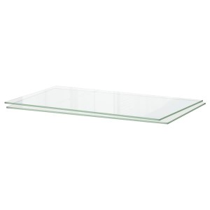 IKEA UTRUSTA shelf, 24x14 3/4 in, 2 pack Glass, Ikea Outlet | 4128UIJFN
