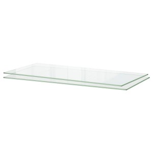 IKEA UTRUSTA shelf, 30x14 3/4 in, 2 pack Glass, Ikea Outlet | 2094PDKYN