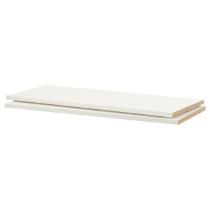 IKEA UTRUSTA shelf, 36x14 3/4 in, 2 pack White, Ikea Outlet | 9308YCNJE