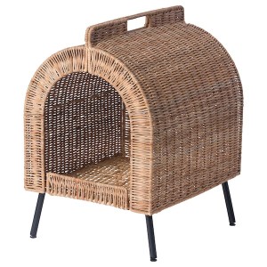 IKEA UTSÅDD cat house on legs, rattan, Ikea Outlet | 7158VDBJT