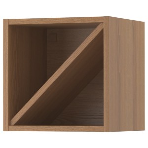 IKEA VADHOLMA Wine shelf, brown, stained ash, Ikea Outlet | 5072GFSCB