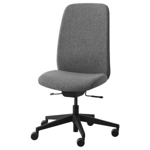 IKEA VALLFJÄLLET office chair, Gunnared gray, Ikea Outlet | 1562XAVJS