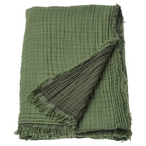 IKEA VALLKRASSING throw, 59x79 in Gray / Green, Ikea Outlet | 3715PDMEV