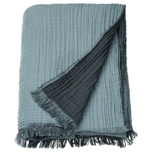 IKEA VALLKRASSING throw, 59x79 in Light Blue / Gray, Ikea Outlet | 4389UTHOP