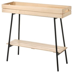 IKEA VANILJSTÅNG plant stand, pine/black, 26 ½ in, Ikea Outlet | 4879LTYHO