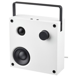 IKEA VAPPEBY bluetooth speaker, 8x8 in White, Ikea Outlet | 0589HUJQD