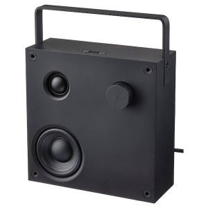 IKEA VAPPEBY bluetooth speaker/gen 3, 8x8 in Black, Ikea Outlet | 0579PDLWE