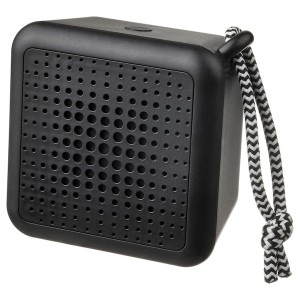 IKEA VAPPEBY portable bluetooth speaker, waterproof/black Black, Ikea Outlet | 7138WFSXM