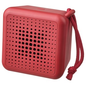 IKEA VAPPEBY portable bluetooth speaker, waterproof red Red, Ikea Outlet | 0716UHELV