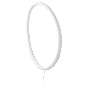 IKEA VARMBLIXT LED wall lamp, white metal/circle, Ikea Outlet | 2604XHZNE