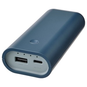 IKEA VARMFRONT portable charger, blue, 5200 mAh, Ikea Outlet | 9681EXBJA