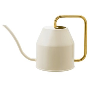 IKEA VATTENKRASSE watering can, ivory/gold, 30 oz, Ikea Outlet | 3279SDZBK