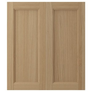 IKEA VEDHAMN 2-p door/corner base cabinet set, oak, 13x30 in, Ikea Outlet | 3527SEVHD