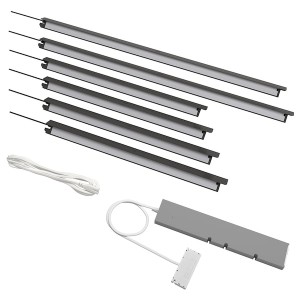 IKEA ÖVERSIDAN / TRÅDFRI lighting kit Dark Gray, Ikea Outlet | 6042OMZVU