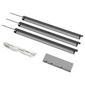 IKEA ÖVERSIDAN / TRÅDFRI lighting kit Dark Gray, Ikea Outlet | 6435HIJTX