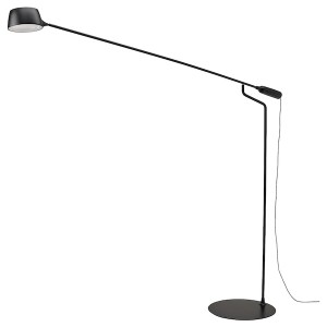 IKEA VÅGHÖJD LED floor lamp, dimmable black, Ikea Outlet | 4392BSENZ