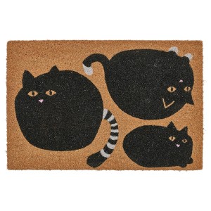 IKEA VÄGTYP door mat, cat, 2'0 inx2'11 in Black / Natural, Ikea Outlet | 0283HPCGU