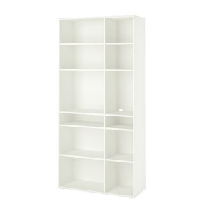 IKEA VIHALS shelving unit with 10 shelves, 37 3/8x14 5/8x78 3/4 in White, Ikea Outlet | 5274ZVTYH
