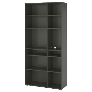 IKEA VIHALS shelving unit with 10 shelves, 37 3/8x14 5/8x78 3/4 in Dark Gray, Ikea Outlet | 9238EYKOU