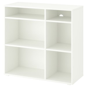 IKEA VIHALS shelving unit with 4 shelves, 37 3/8x14 5/8x35 3/8 in White, Ikea Outlet | 3658QESRI