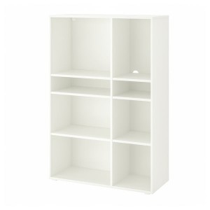 IKEA VIHALS shelving unit with 6 shelves, 37 3/8x14 5/8x55 1/8 in White, Ikea Outlet | 3729EYIOQ