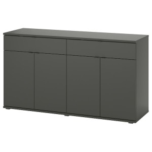 IKEA VIHALS sideboard, 55 1/8x18 1/2x29 1/2 in Dark Gray, Ikea Outlet | 9163WVRQP
